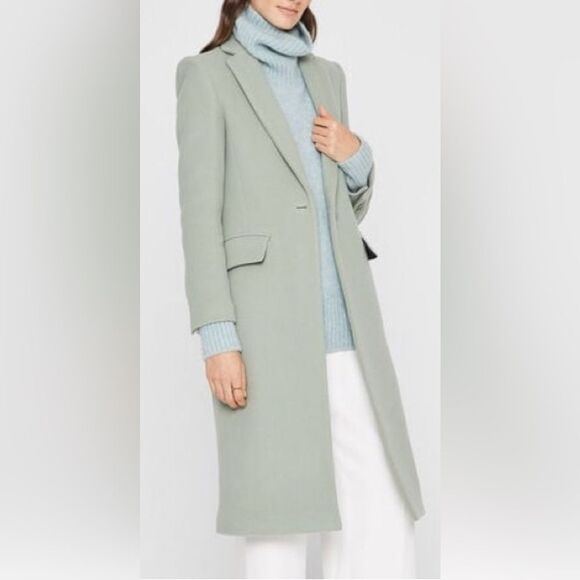 Club Monaco Slim Tailored Coat in Sage, Size XS NEW w/Tag $479 - Picture 1 of 7